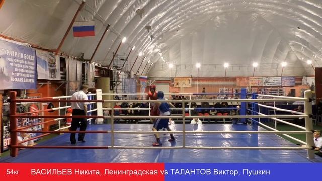 ВАСИЛЬЕВ Никита, Ленинградская vs ТАЛАНТОВ Виктор, Пушкин 54kg смотреть онлайн