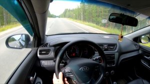 Вождение Kia Rio трасса Р-21 Кола (Карелия) Driving on Kia Rio highway P-21 Kola (Karelia)