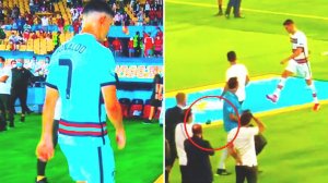 FURIOUS CRISTIANO RONALDO THROWS ARMBAND in rage as Portugal dumped out of Euro 2020!