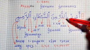 қурон ўқишни ўрганиш 1-дарс | Аъузуни ўрганамиз Quron o'qishni o'rganish 1-dars | A'uzuni o'rganami