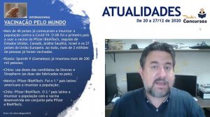 Atualidades 20/12 a 27/12/2020 - Prof. Arnaldo Vieira