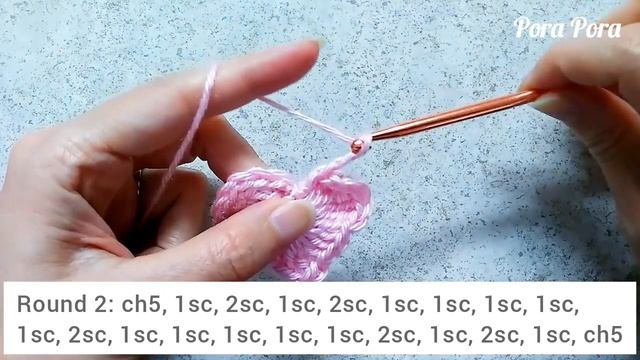 How to Crochet a Heart for Beginners I Step by step tutorial смотреть онлайн