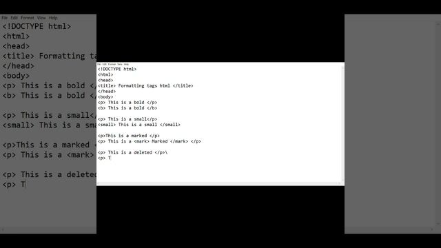Formatting tags in html #coding #htmltutorial #html #htmlcss #computer #design  #fatehgarhsahib