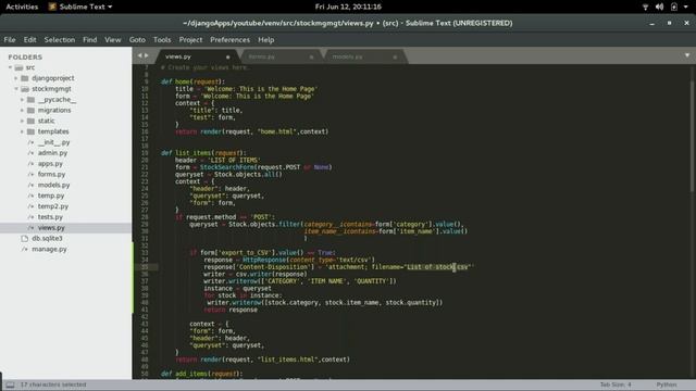 22 HOW TO EXPORT TO CSV / EXCEL IN DJANGO - STOCK MANAGEMENT SYSTEM - STOCK MANAGEMENT SYSTEM смотреть онлайн