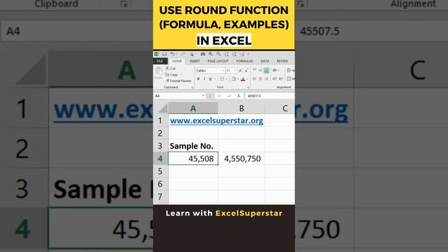 ROUND Function in Excel | #roundfunction #DataAnalysis #roundformula #ExcelFunctions