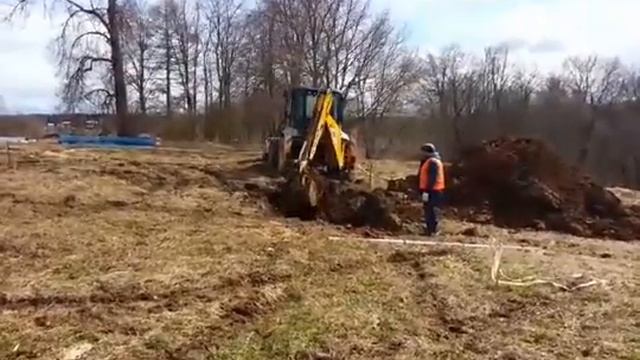 Начало копки котлована под фундамент с цоколем смотреть онлайн