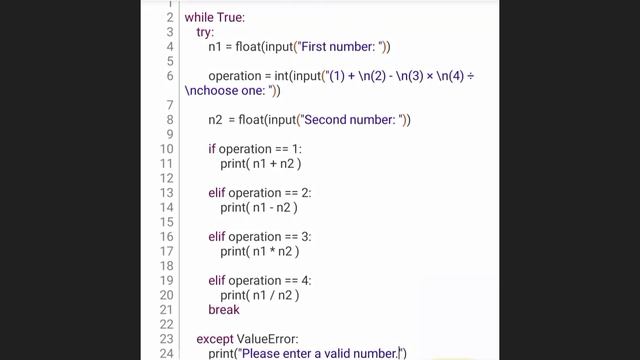 #2 SIMPLE PYTHON PROJECT - Simple Calculator
