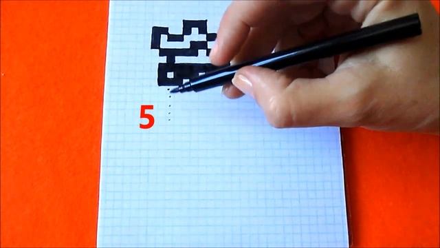 Как нарисовать Перчик по клеточкам в тетради Pepper How to Draw Pixel Art Beads смотреть онлайн