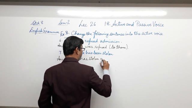 8th L 26 SEM 2 CH 18 Active & Passive Voice PART-3 English - GR (Eng. Med.) 26/02/2021 смотреть онлайн