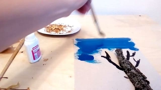 Дерево | простая поделка в детский сад из природных материалов смотреть онлайн