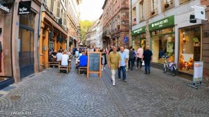 ?? Strasbourg France Evening Walking Tour ? 4K Walk ☀️ ?? (Sunny Day)