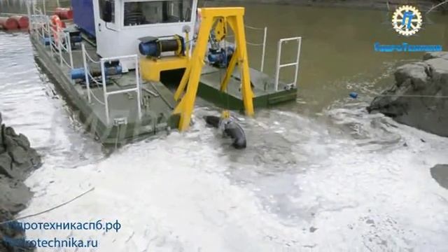 Земснаряд с погружным грунтовым насосом. смотреть онлайн