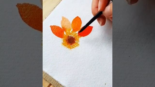 How to draw a flower watercolor tutorial | Как нарисовать цветок акварелью