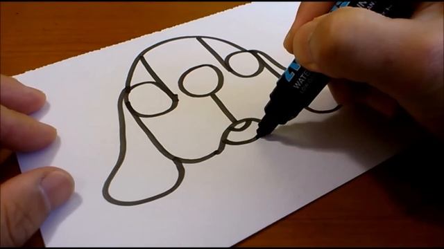Very Easy ! How to turn words DOG #2 into a Cartoon - doodling art on paper
