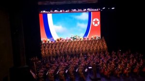 Начало. Гимн России и гимн Северной Кореи.