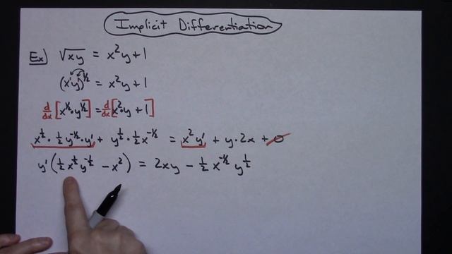 Implicit Differentiation of sqrt(xy) = x^2y+1 ❖ Calculus смотреть онлайн
