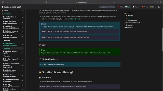 Kubernetes Goat - Kubernetes CIS benchmarks analysis смотреть онлайн
