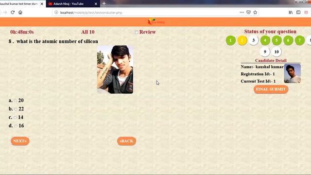 Online test using PHP with source code Student panel Part - 01