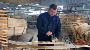 Как смолить деревянные охотничьи  лыжи.