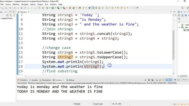 Java Strings смотреть онлайн