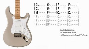 Slow Moody Blues Groove in C minor _ Guitar Backing Track