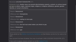 I GOT BANNED FOR 7 DAYS ON ROBLOX  WHY ROBLOX WHY (READ DESC)