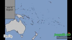 Countries of oceania at their biggest extent