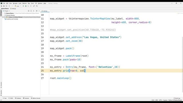 Create Map With Slider And Look Up Form - Python #Tkinter GUI