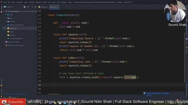 Asyncio in python class object oriented #2