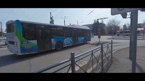 Омск,прогулка по пр.Мира,споттинг транспорта и поездка на 83 автобусе.