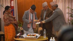 Madhav Kumar Nepal's Birthday celebration in  Prime Minister's Resident