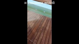 Восстановление покрытия масло на террасе из Термоясеня