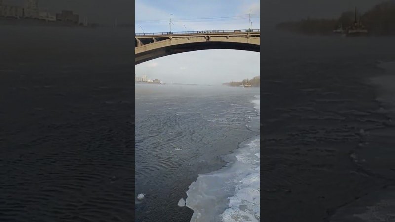 Енисейское февральское купание. -20 воздуха и ветер около 20 км/ч. Река в шуге. Лепота!