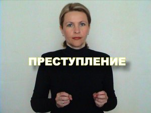 ЖЕСТОВЫЙ ЯЗЫК. СЛОВАРЬ. Преступление
