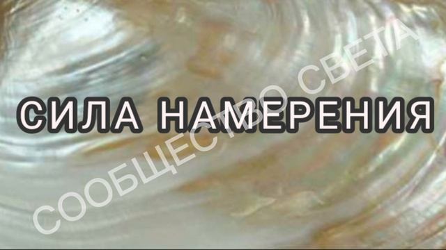 СООБЩЕСТВО СВЕТА. Сила НАМЕРЕНИЯ.