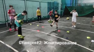 Круговая тренировка по футболу для футболистов 10-14 лет. 4 станции