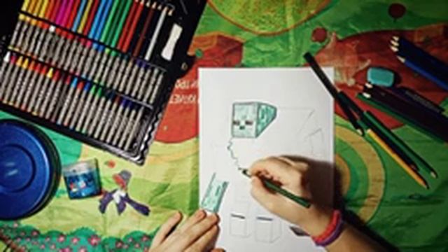 рисуем зомби-мутанта из Майнкрафта смотреть онлайн