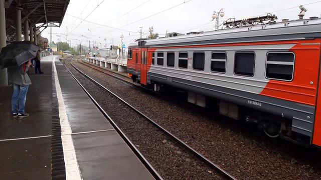 ЭКСКЛЮЗИВ! Трехвагонная мотриса ЭД4М-1013/1014 с начальством!