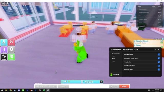 MY RESTAURANT OP SCRIPT! | INF EXP, MONEY, ETC! | ROBLOX EXPLOIT смотреть онлайн