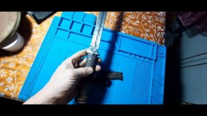 Наконец-то он готов. Штык-нож.Воронение метала.Новые накладки, своими руками.