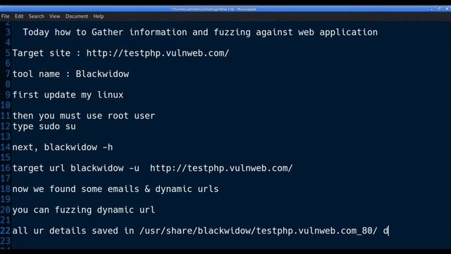BlackWidow | kali tool | 2020 смотреть онлайн