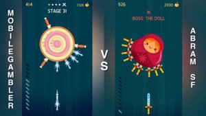 ABRAM SF VS. MOBILEGAMBLER KNIFE HIT HIGHSCORE BATTLE!!!