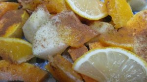 Десерт из тыквы с яблоком и апельсином