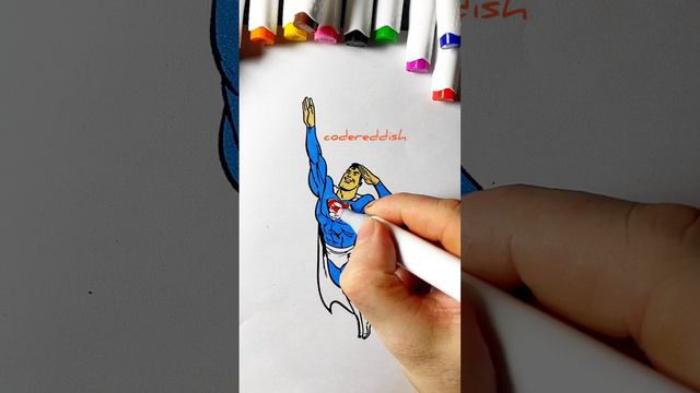 Супермен #shorts #раскраска #супермен #хобби #superman #творчество #рисунок #рутуб #