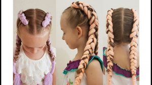 Как вплести цветные нити в косу? Летние косы. Яркие косы.