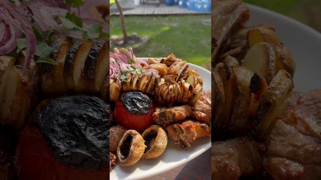 Шашлык приготовленный на открытом огне, что может быть лучше? #отдыхнаприроде #отдыхвмоскве #шашлык