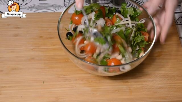 Салат с рикоттой и фасолью смотреть онлайн