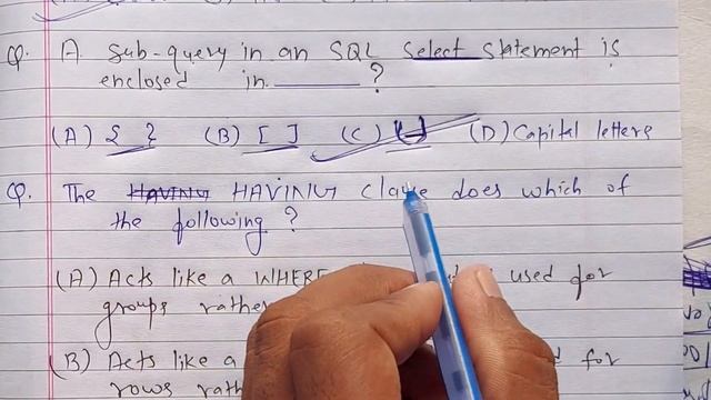 Part-1 SQL Interview MCQ's | SQL MCQs for Exam