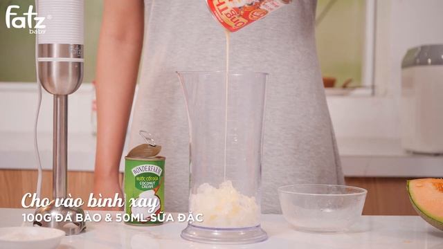 Bingsu dưa vàng với máy xay cầm tay - FAST 8.1 - 800W FB5350TL | MÁY XAY SINH TỐ | FATZBABY