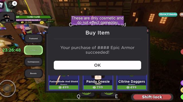 I got the titan of war (cosmetic) from dungeon quest!! смотреть онлайн